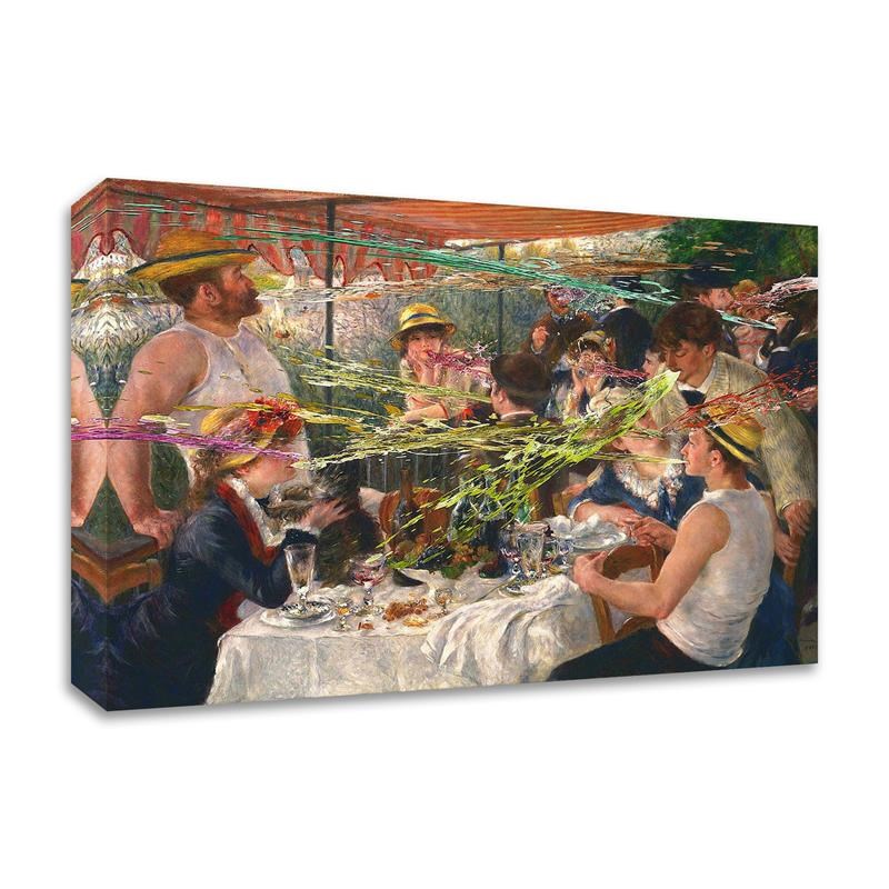 24x18 Luncheon of the Projectile Vomit Party by Barry Kite on Canvas Fabric Blue
