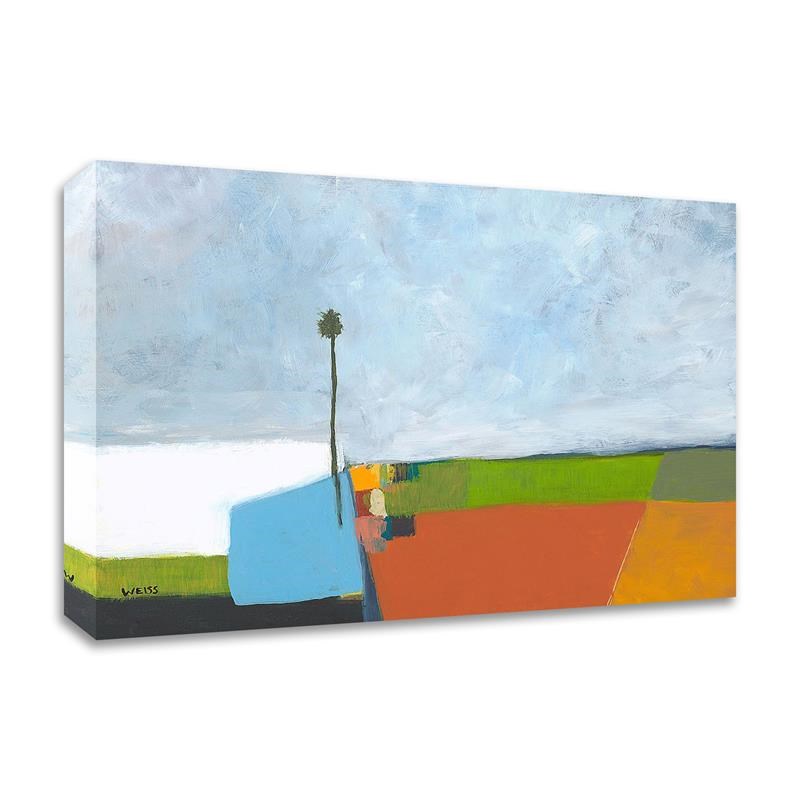 40 x 30 Under a Stormy Sky by Jan Weiss - Wall Art Print on Canvas Fabric Green