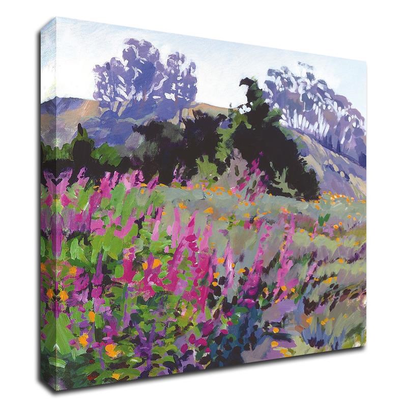 18x18 Spring Haze Eucalyptus on the Ridge by Marcia Burtt on Canvas Fabric Gray