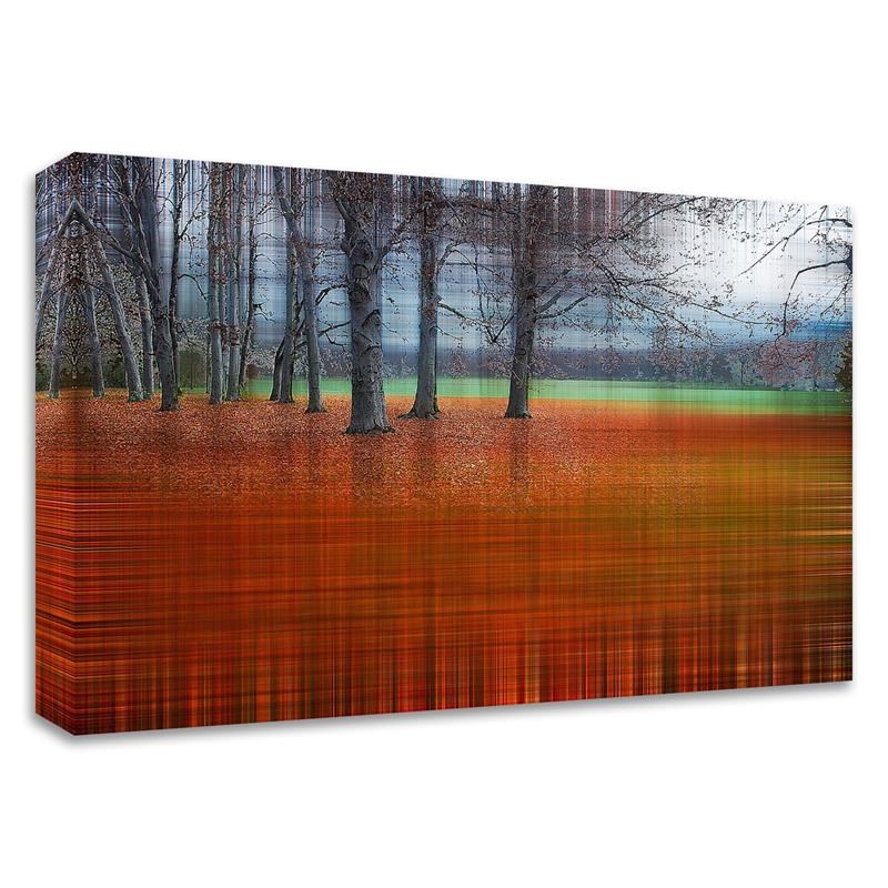 21 x 14 Abstract Autumn by Hannes Cmarits- Wall Art Print on Canvas Fabric White