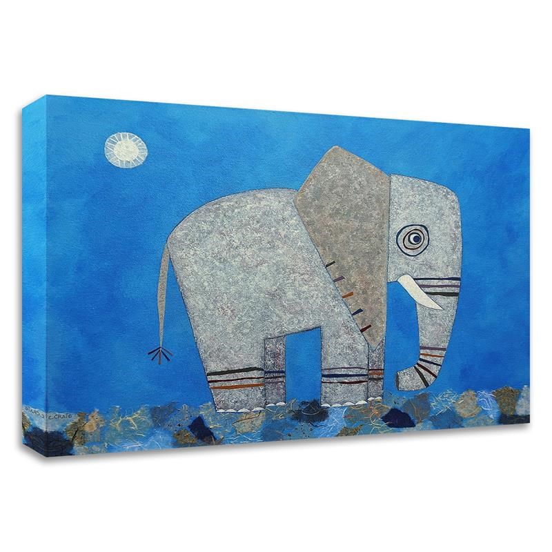 24x18 Everything Else Is Irrelephant by Casey Craig Print on Canvas Fabric White