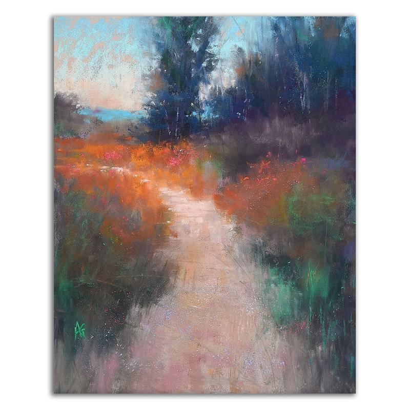 14 x 18 Behind the Trees by Alejandra Gos- Wall Art Print on Canvas Fabric White