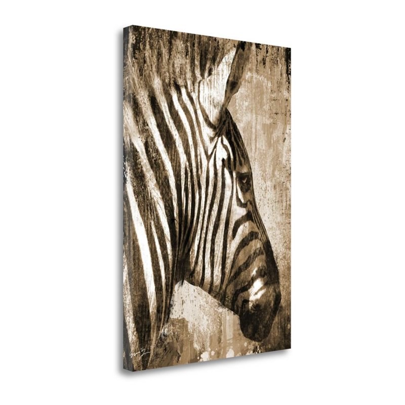 22x32 African Animals II - Sepia By Eric Yang Print on Canvas Fabric Multi-Color