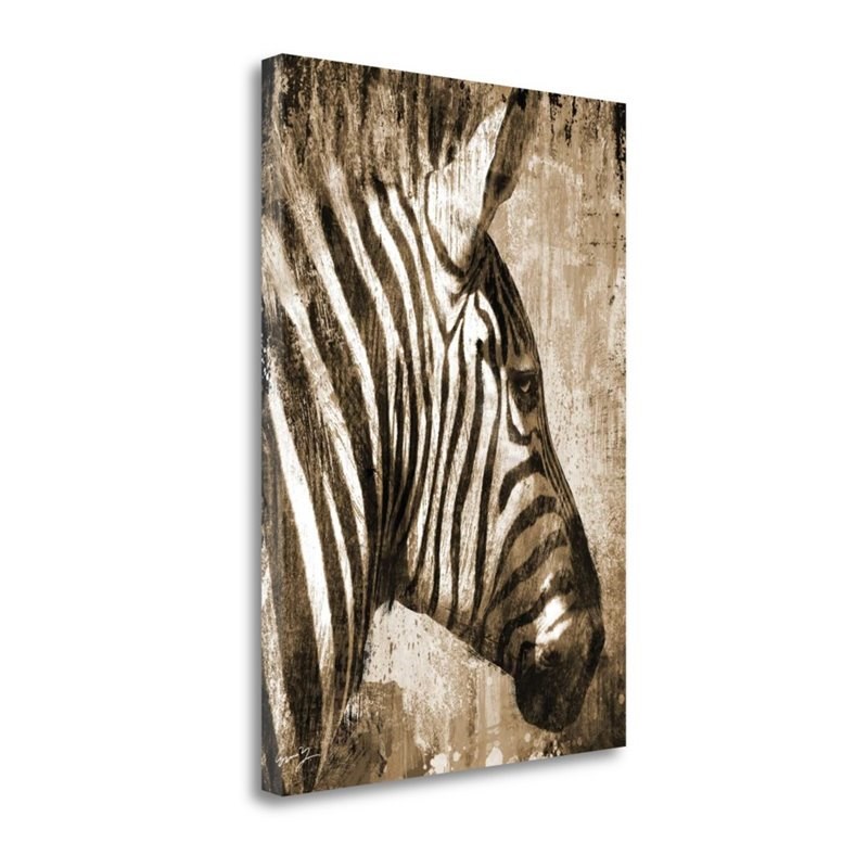 20x28 African Animals II - Sepia By Eric Yang Print on Canvas Fabric Multi-Color