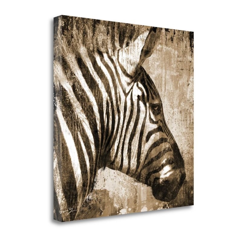 20x20 African Animals II - Sepia By Eric Yang Print on Canvas Fabric Multi-Color