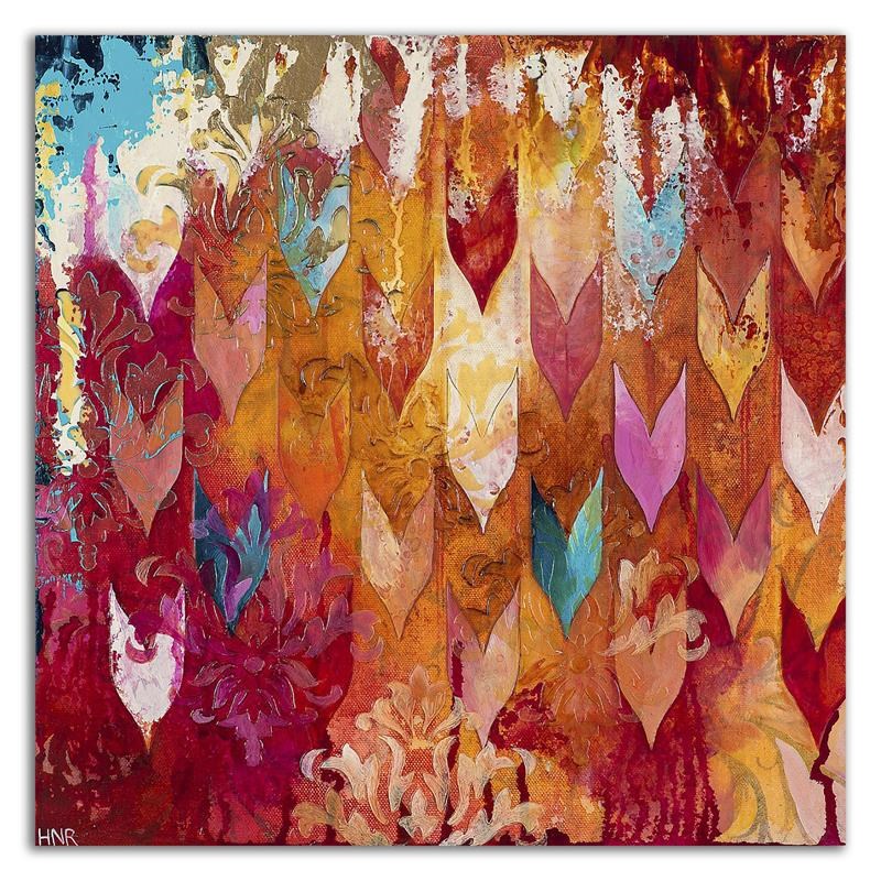 18x18 Love Falls From The Sky by Heather Noel Robinson PrintOnCanvasFabric Brown