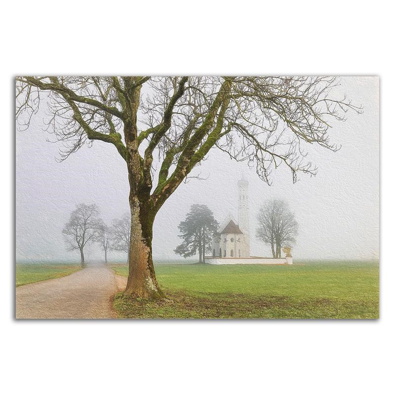 36 x 24 Pilgrimage Church of St. Coloman by Lars Van de Goor Canvas Fabric White