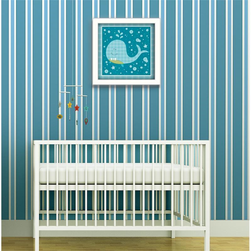 Beetle and Bob Baby Whale By Annie LaPoint Printed Wall Art Wood Multi-Color