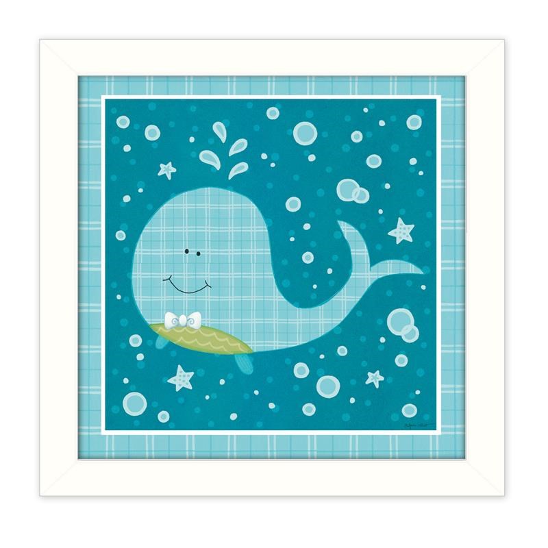 Beetle and Bob Baby Whale By Annie LaPoint Printed Wall Art Wood Multi-Color
