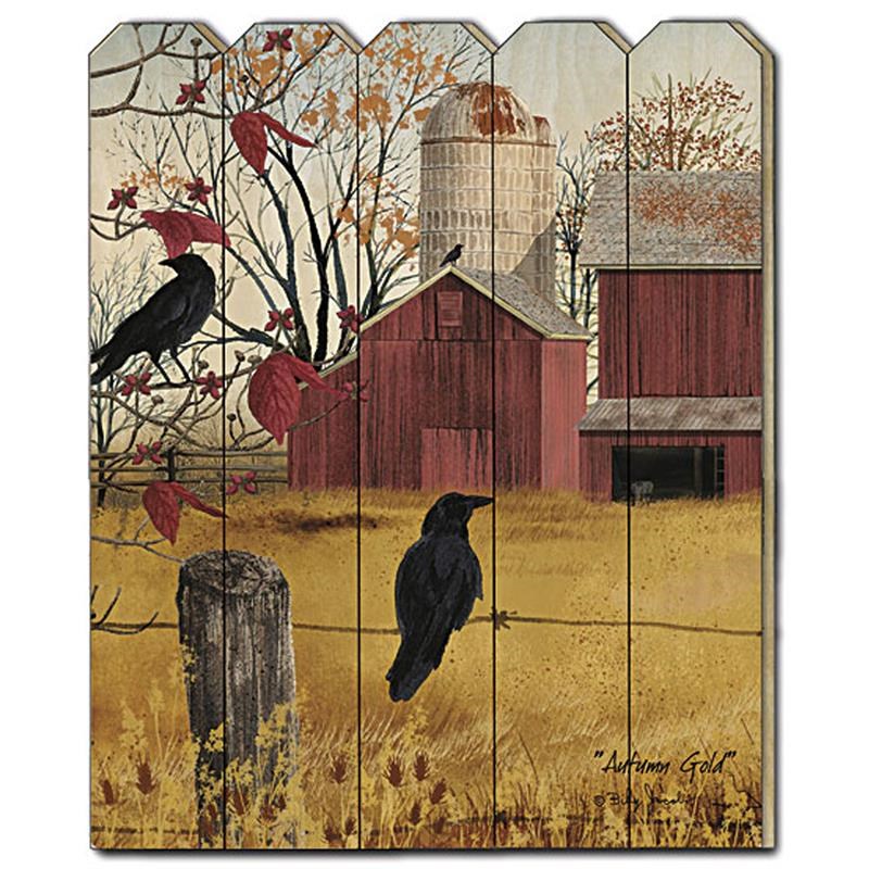 Autumn Gold by Billy Jacobs Printed Framed Wall Art Wood Multi-Color