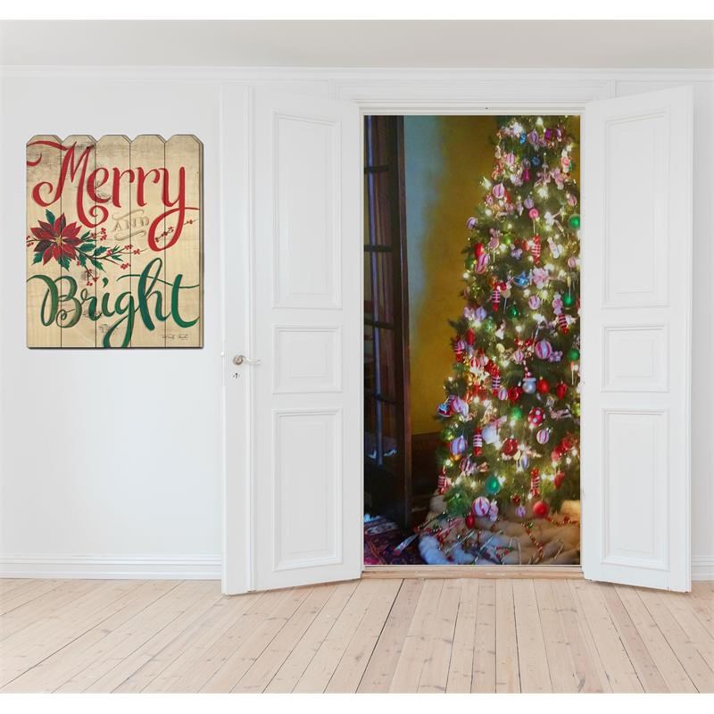 Merry and Bright by Cindy Jacobs Printed Wall Art Wood Multi-Color
