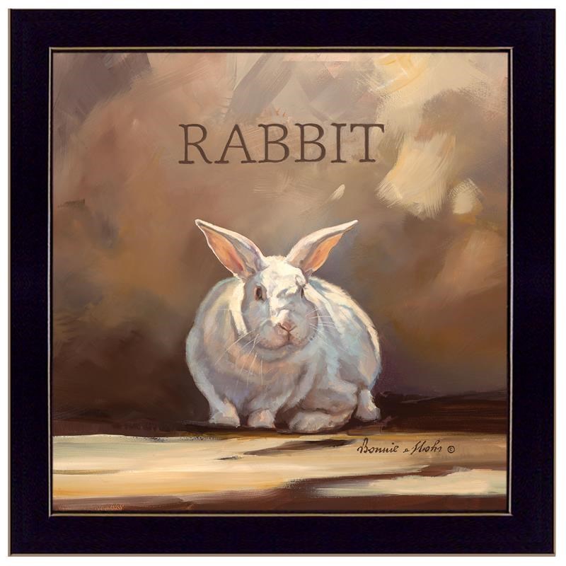 Ruby the Rabbit by Bonnie Mohr Printed Wall Art Wood Multi-Color