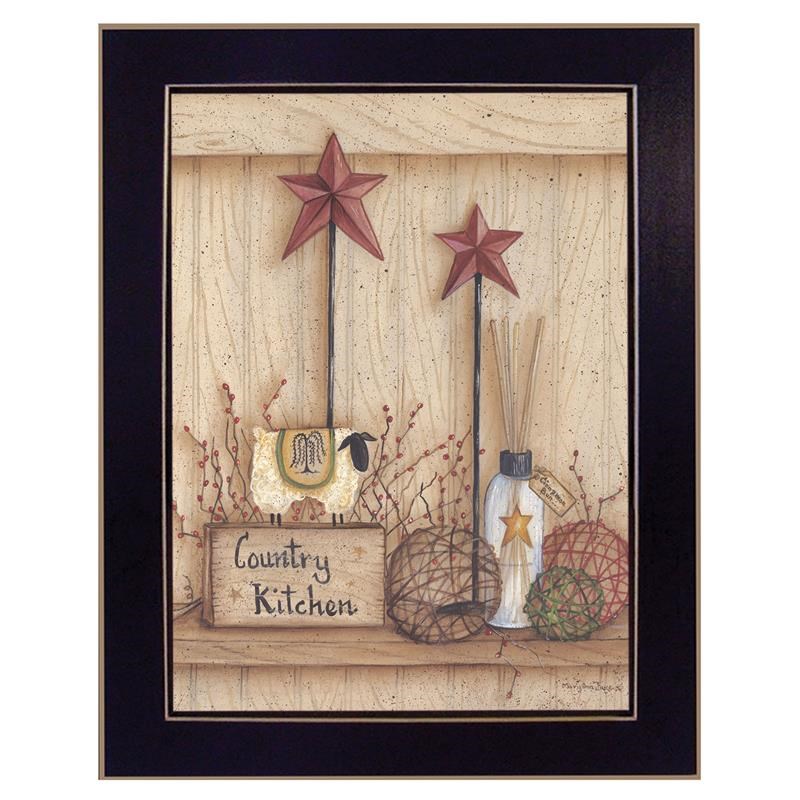 Country Kitchen By Mary June Printed Framed Wall Art Wood Multi-Color
