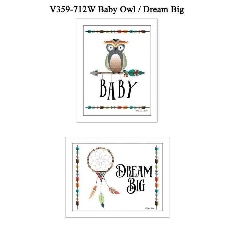 Baby OwlDream Big Collection By Susan Boyer Printed Art Wood Multi-Color
