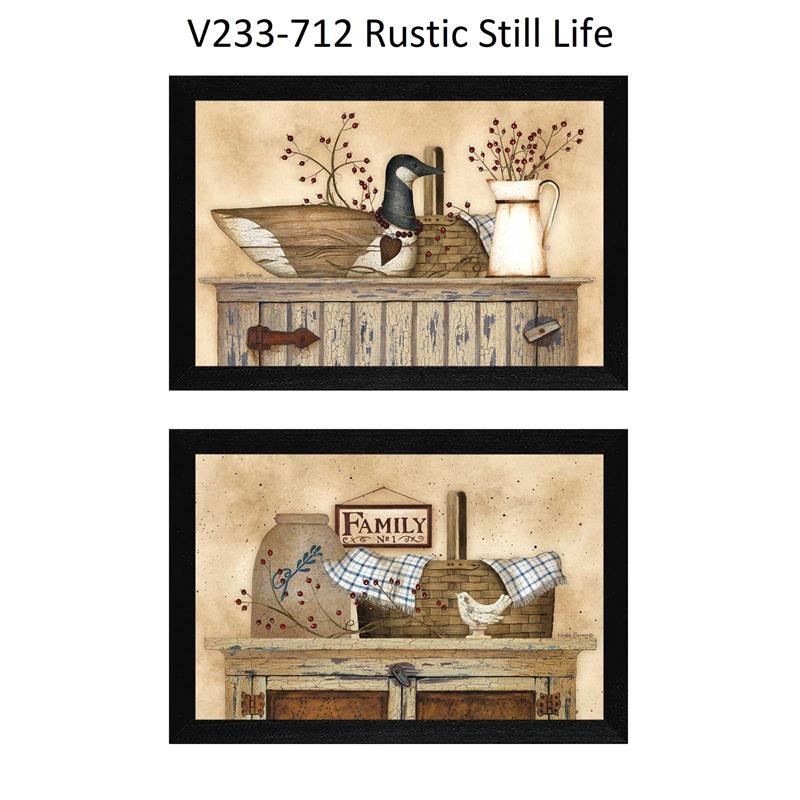 Rustic Still Life Collection By Linda Spivey Printed Art Wood Multi-Color