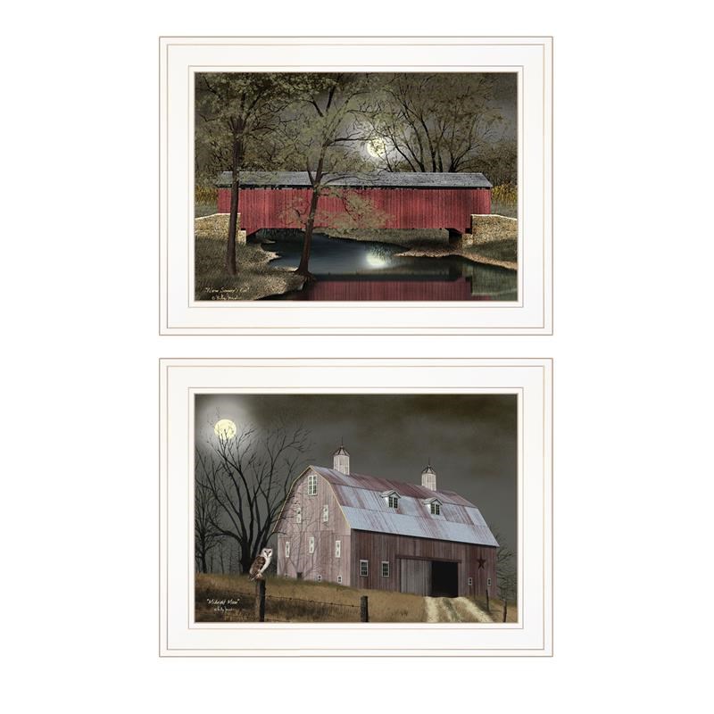 Midnight Moon By Billy Jacobs Printed Wall Art Wood Multi-Color