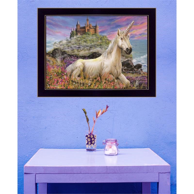 Royal Unicorn By Ed Wargo Printed Framed Wall Art Wood Multi-Color