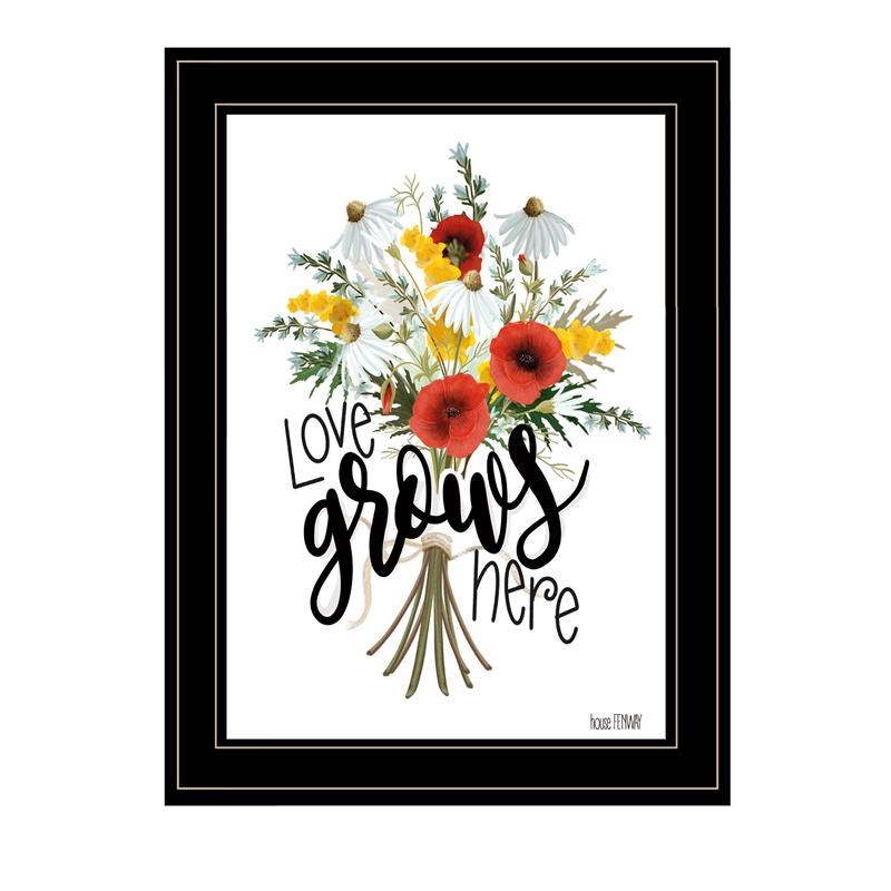 Love Grows Here by House Fenway Print Wall Art Wood Multi-Color