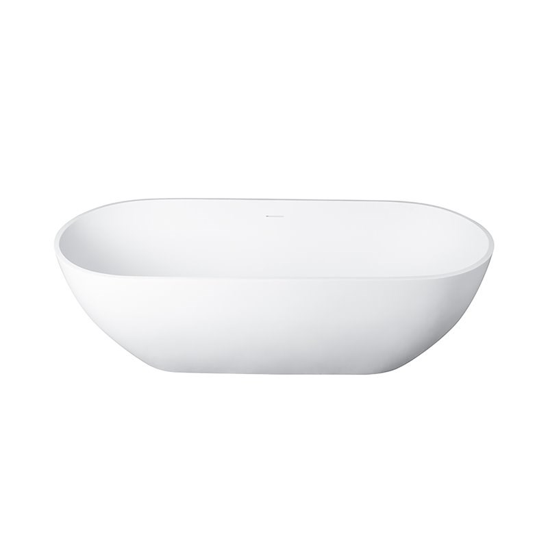 CRO Decor Solid Surface Freestanding Acrylic Bathtub in White