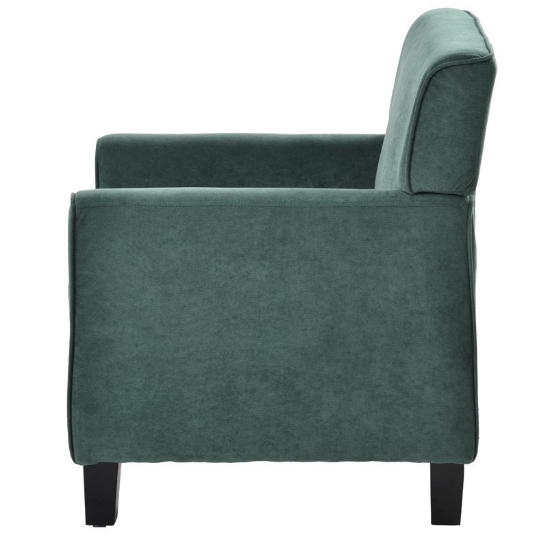 CRO Decor Accent Armchair Living Room Chair with Solid Wood Legs -Green