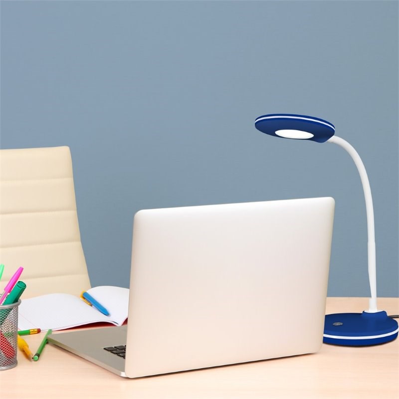 OttLite Wellness Study LED Desk Lamp with 3 Brightness Settings in White