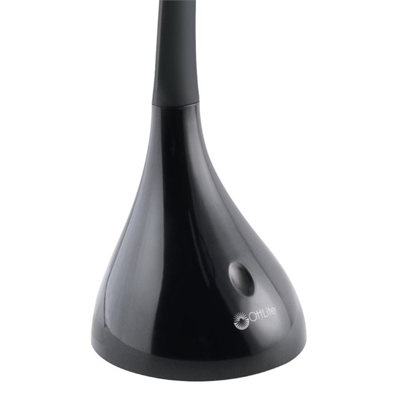 OttLite Wellness Curve LED Desk Lamp with 4 Brightness Levels in Black