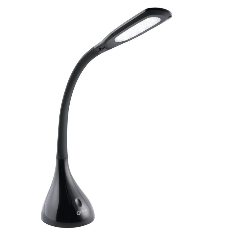 OttLite Wellness Curve LED Desk Lamp with 4 Brightness Levels in Black
