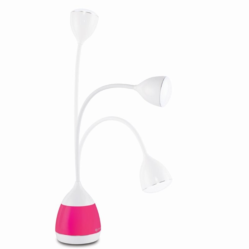 OttLite Wellness Mood LED Desk Lamp with Color Changing Base in White
