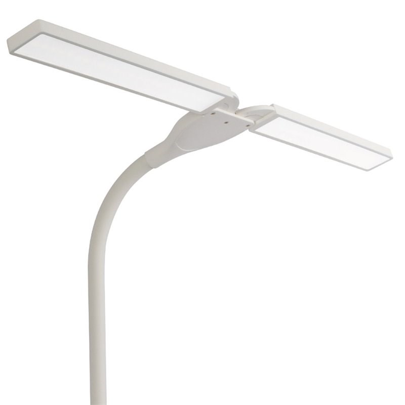 OttLite Wellness Pivot LED Desk Lamp with Dual Shades in White