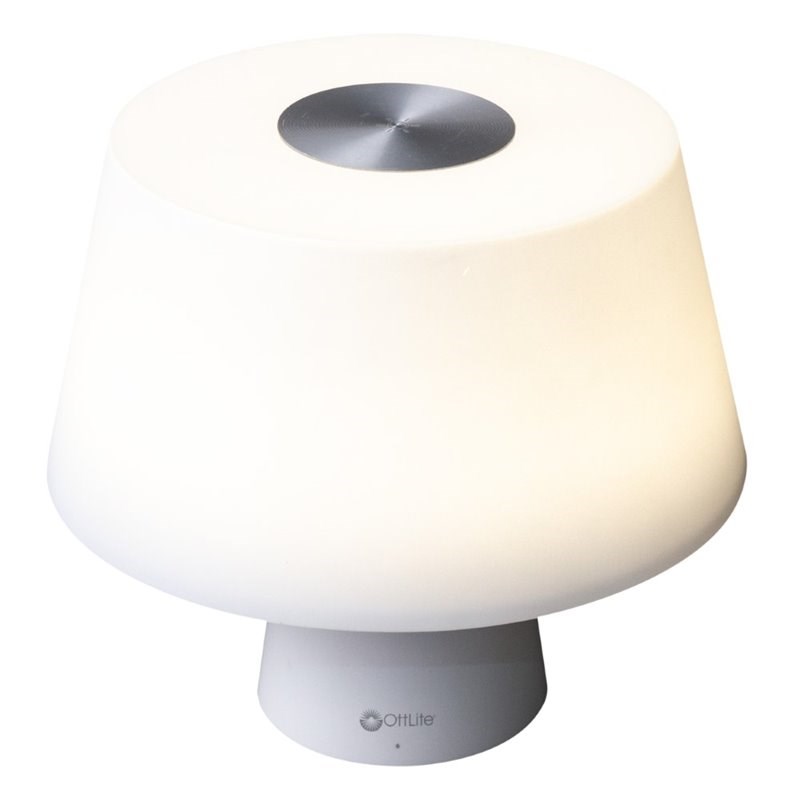 OttLite Entertain LED Speaker Lamp in White