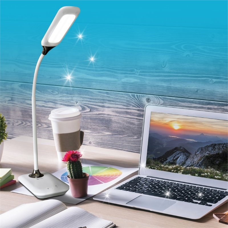 OttLite Wellness Sanitizing Enhance LED Desk Lamp in White