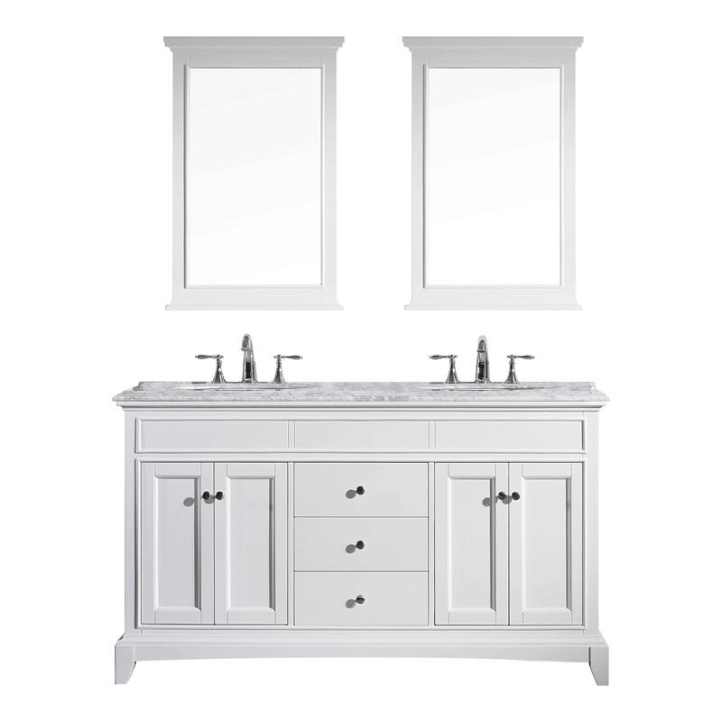 Double Sink Solid Wood Bathroom Vanity, Solid Wood Double Vanity