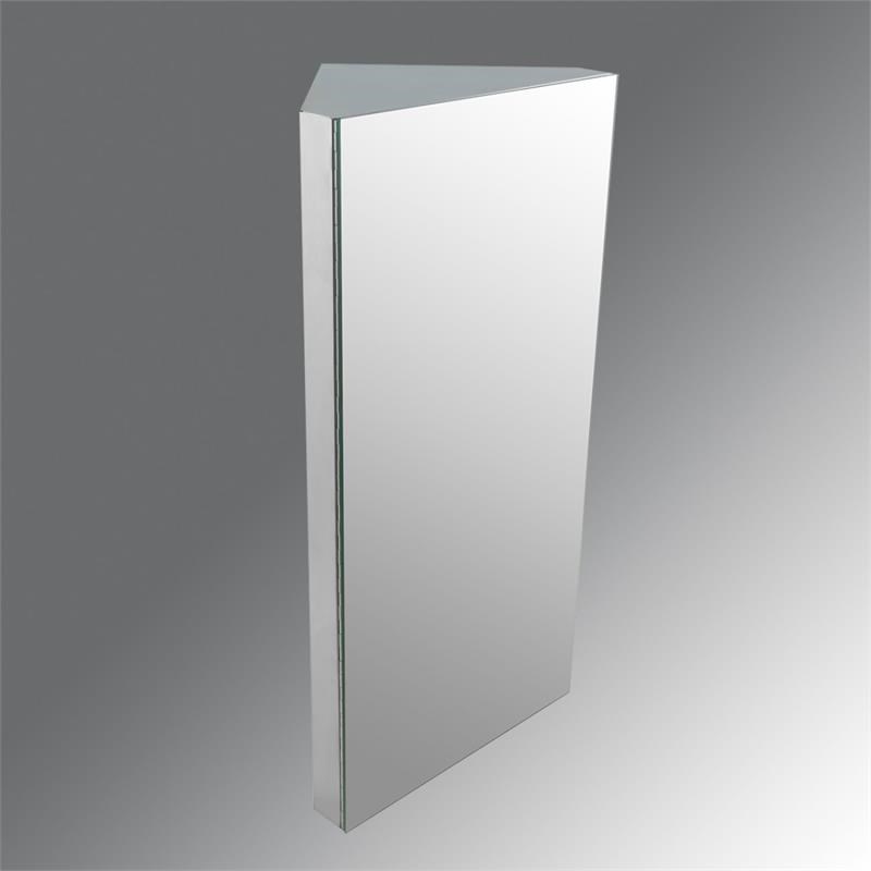 Infinity Corner 23-5/8 in. H Wall Mount Stainless Steel Mirror Medicine Cabinet