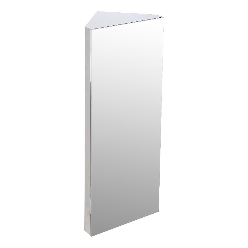 Corner Surface Wall Mount Stainless Steel Bathroom Medicine Cabinet with Mirror