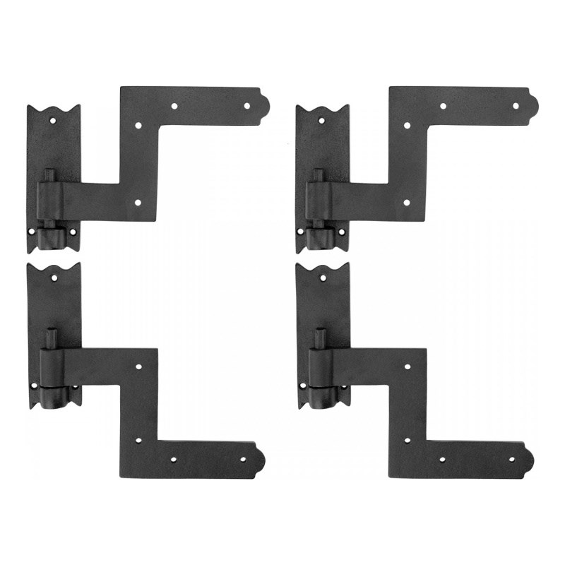 Black Wrought Iron Shutter Lift Off Pintle Hinges 6.5