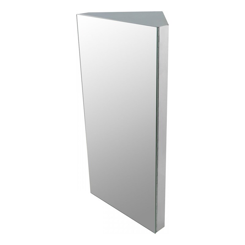 Corner Wall Mount Medicine Cabinet Stainless Steel with Mirror Door 23.6 x 11.8
