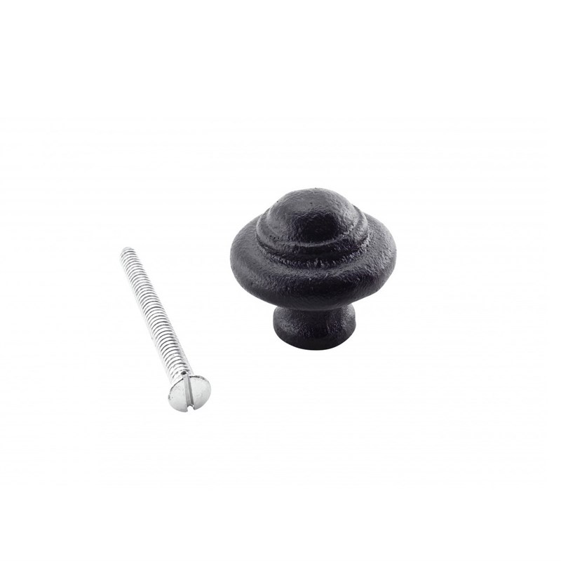 Black Wrought Iron Cabinet Knobs Colonial Design Pack of 10 Renovators Supply