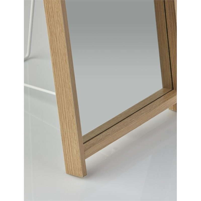Adesso Home Abigail Glass Floor Mirror in Natural