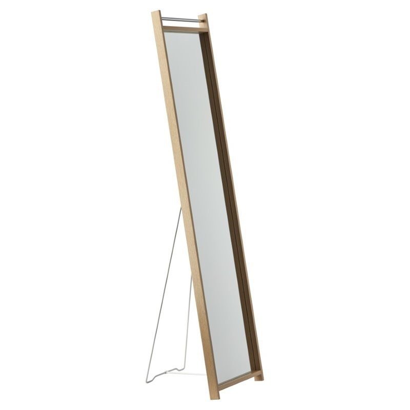 Adesso Home Abigail Glass Floor Mirror in Natural