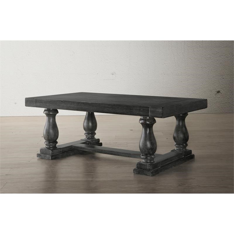 Best Master Katrina Solid Wood Coffee Table in Weathered Oak Homesquare