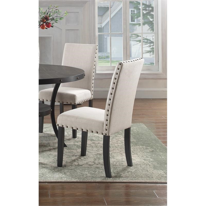Best Master Darlington Solid Wood Dining Side Chair Antique Black (Set