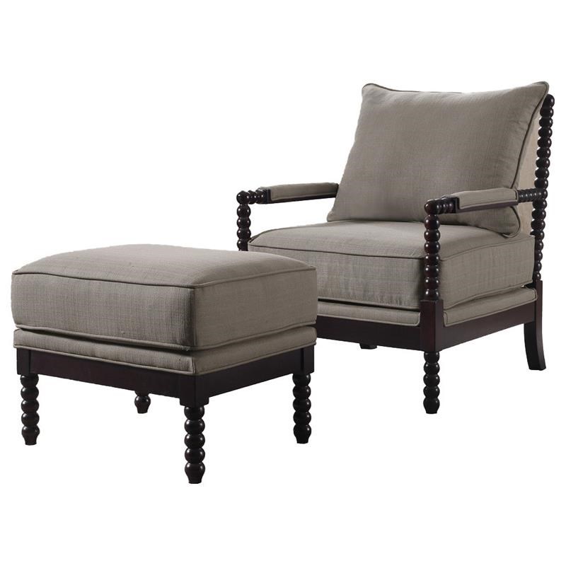 best master west palm 2pc fabric accent chair & ottoman