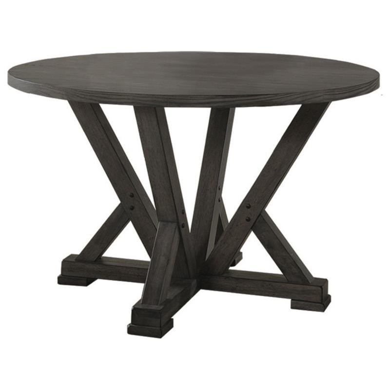 Master Solid Wood Round Dining Table, Rustic Wood Round Dining Table Set