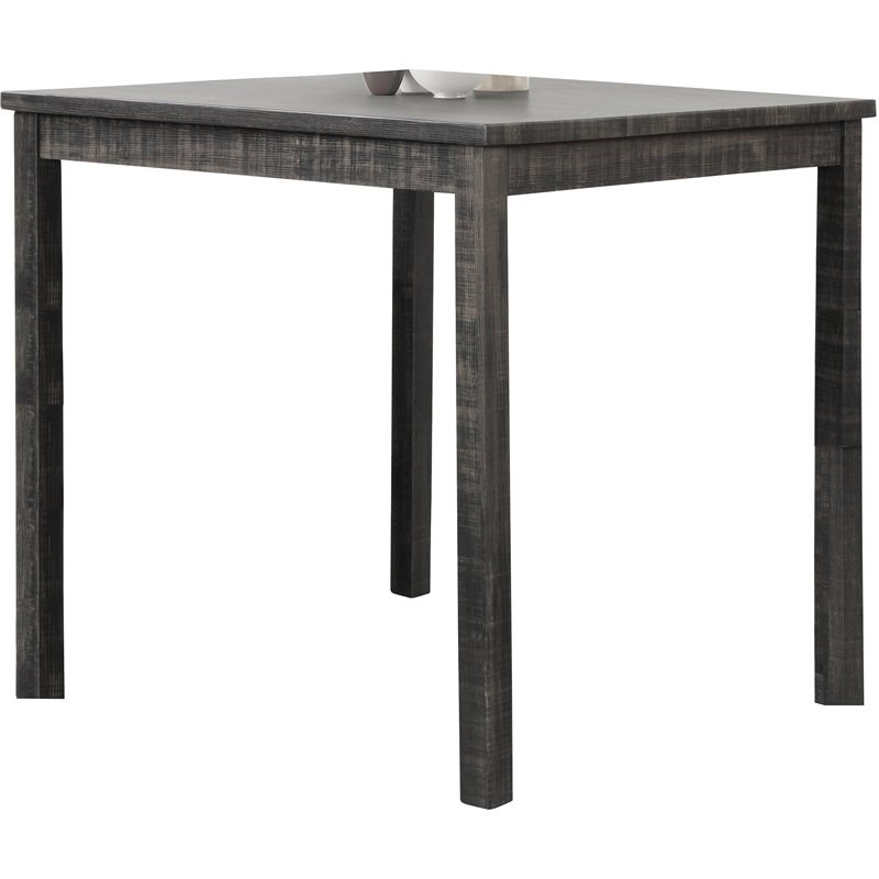 Best Master Furniture Vitaliya Square Wood Counter Height Dining Table in Black