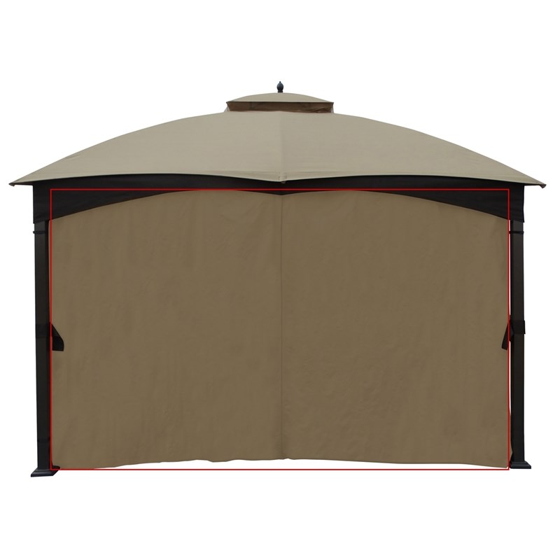 Cloud Mountain Side Wall Only 4 PC Privacy Curtain Suit 10x12 Gazebo in Brown