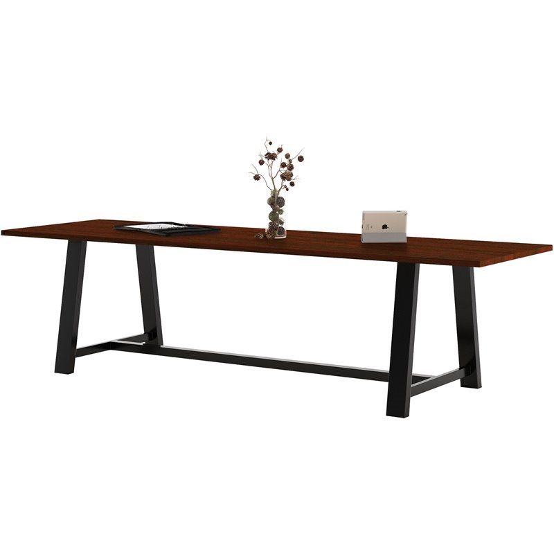 KFI Midtown 3' x 10' Wood Top Standard Height Conference Table in Mahogany