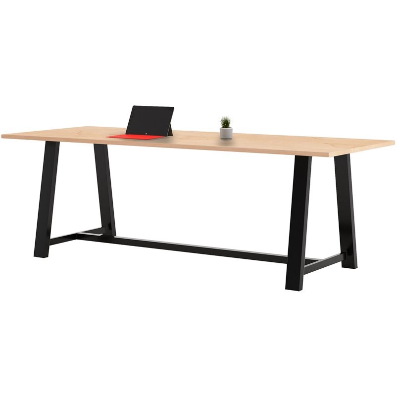 KFI Midtown 3' x 9' Wood Top Counter Height Conference Table in Maple