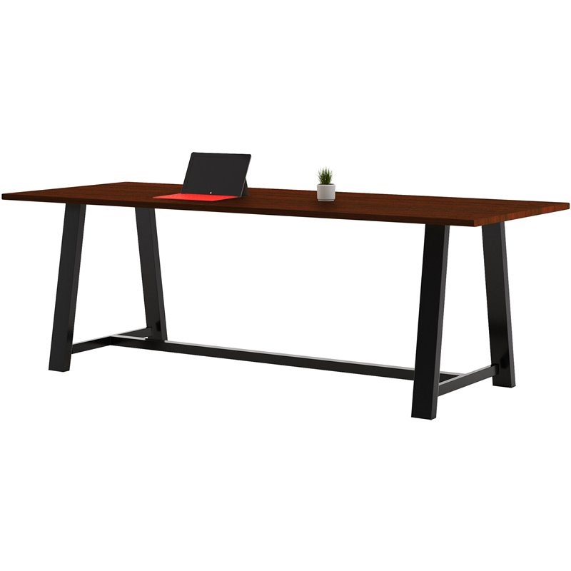 KFI Midtown 3' x 9' Wood Top Counter Height Conference Table in Mahogany
