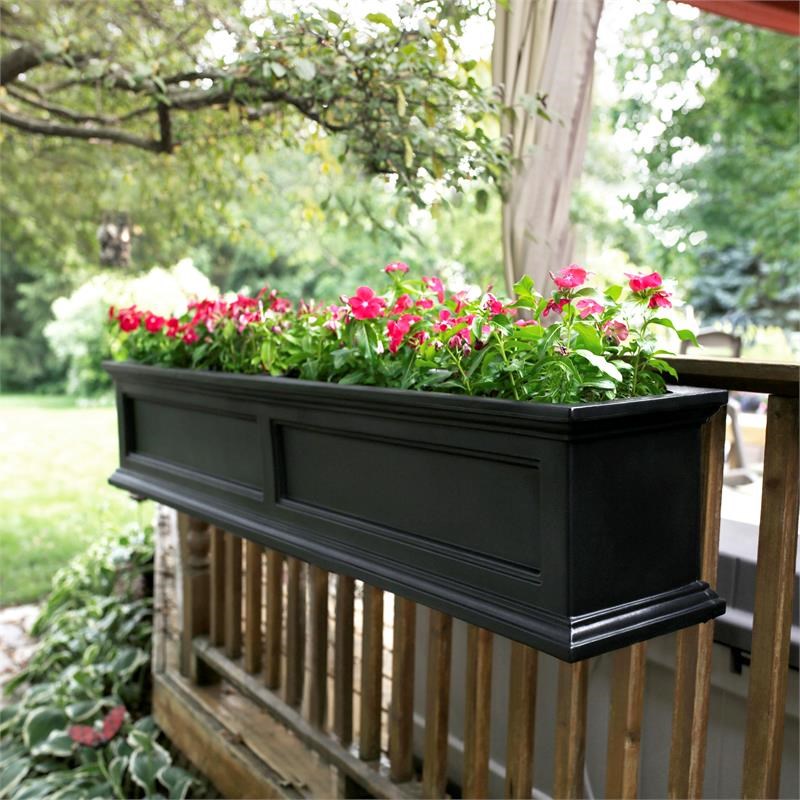 mayne fairfield 5ft weatherproof traditional plastic window box in ...