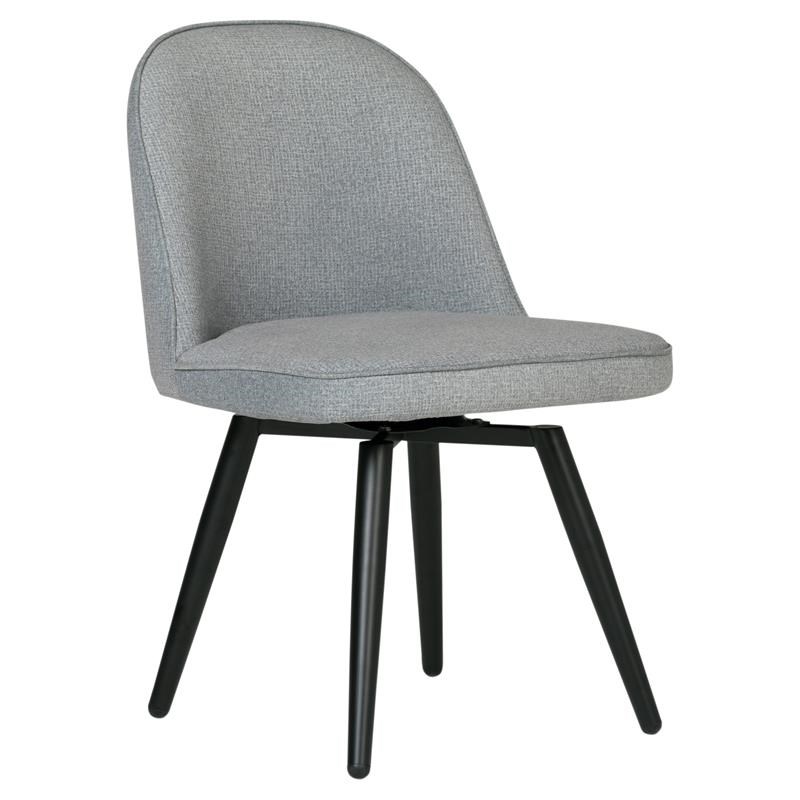 Studio Designs Home Dome Metal Upholstered Swivel Accent Chair in Heather Gray